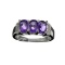 APP: 1k Fine Jewelry 1.72CT Purple Amethyst Quartz And Platinum Over Sterling Silver Ring