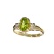 APP: 1k Fine Jewelry Designer Sebastian 14 KT Gold, 1.25CT Green Peridot And White Sapphire Ring