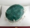 APP: 19.3k Fine Jewelry Designer Sebastian 471.74CT Oval Cut Emerald and Sterling Silver Pendant