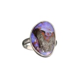 APP: 0.9k Fine Jewelry 10.50CT Free Form Boulder Brown Opal And Sterling Silver Ring