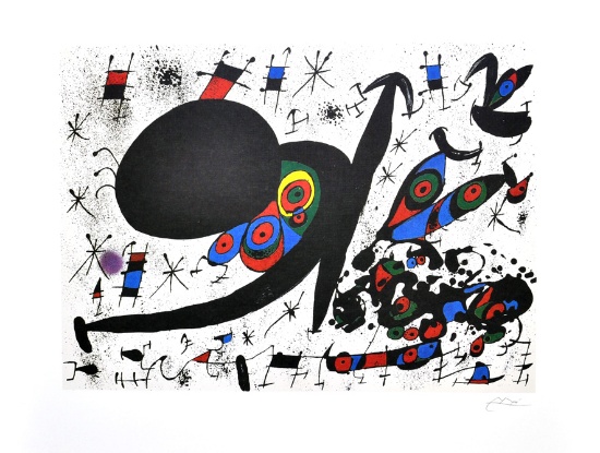 JOAN MIRO Homenatge A Joan Prats Lithograph, I112 of 500