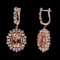 APP: 10.2k *10.37ctw Morganite and 1.67ctw Diamond 14K Rose Gold Earrings (Vault_R9_23678)