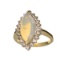 APP: 2.8k 14 kt. Yellow/White Gold, 1.79CT Opal  And Diamond Ring