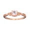 Designer Sebastian 14 KT Rose Gold, Round Cut Morganite and 0.03CT Round Brilliant Cut Diamond Ring