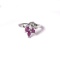 APP: 1.2k Fine Jewelry 0.88CT Ruby And Topaz Platinum Over Sterling Silver Ring