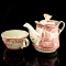 7 Inch Red Tea Set For One