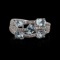 APP: 0k *1.09ctw Aquamarine and 0.26ctw Diamond 14K White Gold Ring (Vault_R9_23615)