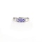 APP: 1.2k Fine Jewelry 1.00CT Tanzanite And Topaz Platinum Over Sterling Silver Ring