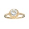 DesignerSebastian 14 KT Gold 0.86CT Round Cut Aquamarine and 0.06CT Round Brilliant Cut Diamond Ring
