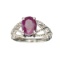 APP: 0.6k Fine Jewelry Designer Sebastian, 2.45CT Oval Cut Ruby And Sterling Silver Ring