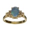 APP: 1k 14 kt. Gold, 0.76CT Opal Triplet And Sapphire Ring