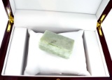 APP: 7.7k 590.00CT Rectangle Cut Light Green Jade Gemstone