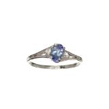 APP: 0.6k Fine Jewelry Designer Sebastian 0.25CT Tanzanite And Topaz Sterling Silver Ring