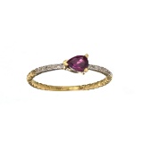 APP: 0.8k Fine Jewelry 14 KT Gold, 0.40CT Ruby And Diamond Ring