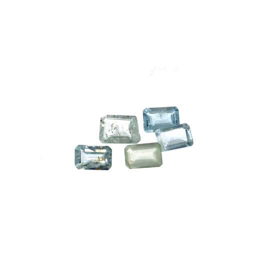 APP: 1.2k 3.09CT Rectangular Cut Natural Aquamarine Parcel