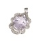 Fine Jewelry 9.16CT Amethyst Quartz And Colorless Topaz Rhodium Over Sterling Silver Pendant