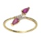 APP: 0.8k Fine Jewelry 14 KT Gold, 0.53CT Ruby And Diamond Ring