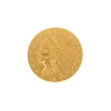Extremely Rare 1912 $2.50 U.S. Indian Head Gold Coin - Great Investment