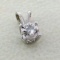 10 kt. White Gold, 0.05CT Diamond Pendant