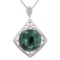 APP: 3.9k *143.30ct Green Beryl and 5.66ctw White Sapphire Silver Pendant/Necklace (Vault_R9_24244)