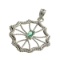 APP: 0.7k 0.15CT Marquise Cut Green Beryl Emerald And Platinum Over Sterling Silver Pendant