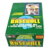 Rare 1991 Box Series 1 Major League Baseball Cards Over 500 Cards Per Box