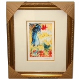 Chagall (After) 'Lovers & Daisies' Museum Framed Giclee-Ltd Edn