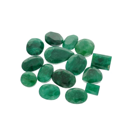 APP: 7.6k 100.70CT Various Shapes Green Emeral Parcel - Great Investment-