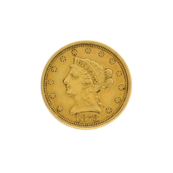 Extremely Rare 1873 $2.50 U.S. Liberty Head Gold Coin