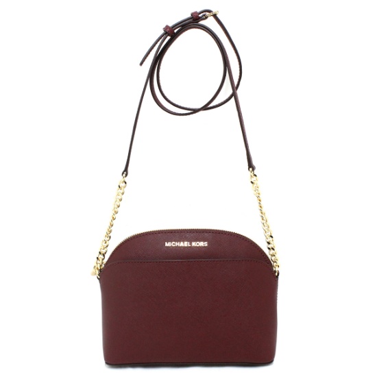 Gorgeous Brand New Never Used Merlot Michael Kors Medium Dome Crossbody Bag Tag Price $268