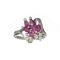 APP: 1.1k Fine Jewelry 0.80CT Ruby And Topaz Platinum Over Sterling Silver Ring