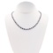 APP: 9.8k *18.20ctw Tanzanite and 0.90ctw Diamond Silver Necklace (Vault_R9_24299)