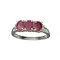 APP: 1.5k Fine Jewelry 0.95CT Ruby And Topaz Platinum Over Sterling Silver Ring