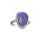 APP: 0.9k Fine Jewelry 4.92CT Free Form Blue Boulder Brown Opal And Sterling Silver Ring