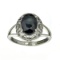 APP: 0.5k Fine Jewelry Designer Sebastian, 1.85CT Blue Sapphire And Sterling Silver Ring