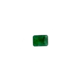 APP: 1.1k 1.44CT Rectangular Step Cut Green Emerald Gemstone