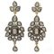 APP: 4.3k *1.31ctw Silver and Gold Diamond Dangle Earrings (Vault_R9_9265)