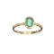 APP: 1k Fine Jewelry Designer Sebastian 14 KT Gold, 0.75CT Green Emerald And Diamond Ring
