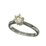 APP: 2.6k Fine Jewelry 14 kt. White Gold, 0.57CT Round Cut Diamond Ring
