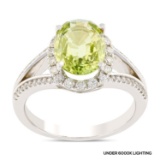 APP: 20.5k *3.08ct Alexandrite and 0.38ctw Diamond 18KT White Gold Ring (GIA CERTIFIED) (Vault_R9_58