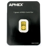 Rare 1 Gram .9999 Apmex Gold Bar