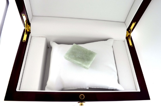 APP: 5.1k 204.50CT Rectangle Cut Light Green Jade Gemstone