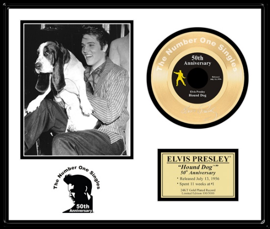 ELVIS PRESLEY ''Hound Dog '' Gold Record-50th Anniversary