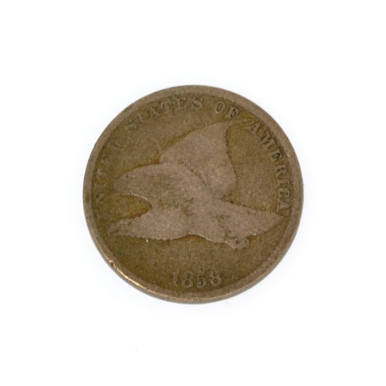 Rare 1858 Small Letters Flying Eagle One Cent Coin
