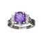 APP: 2k Fine Jewelry 2.00CT Amethyst Quartz And Colorless Topaz Platinum Over Sterling Silver Ring