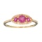 APP: 1.5k Designer Sebastian 14 KT Gold, Round Cut Ruby and 0.07CT Round Brilliant Cut Diamond Ring