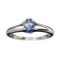 APP: 1k 0.44CT Oval Cut Tanzanite And Platinum Over Sterling Silver Ring