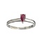 APP: 0.7k Fine Jewelry Designer Sebastian 0.50CT Pear Cut Ruby And Sterling Silver Ring