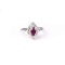 APP: 0.7k 0.46CT Ruby And Topaz Platinum Over Sterling Silver Ring