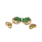 14 KT Gold 0.58CT Rectangular Cut Emerald and 0.05CT Round Brilliant Cut Diamond Earrings